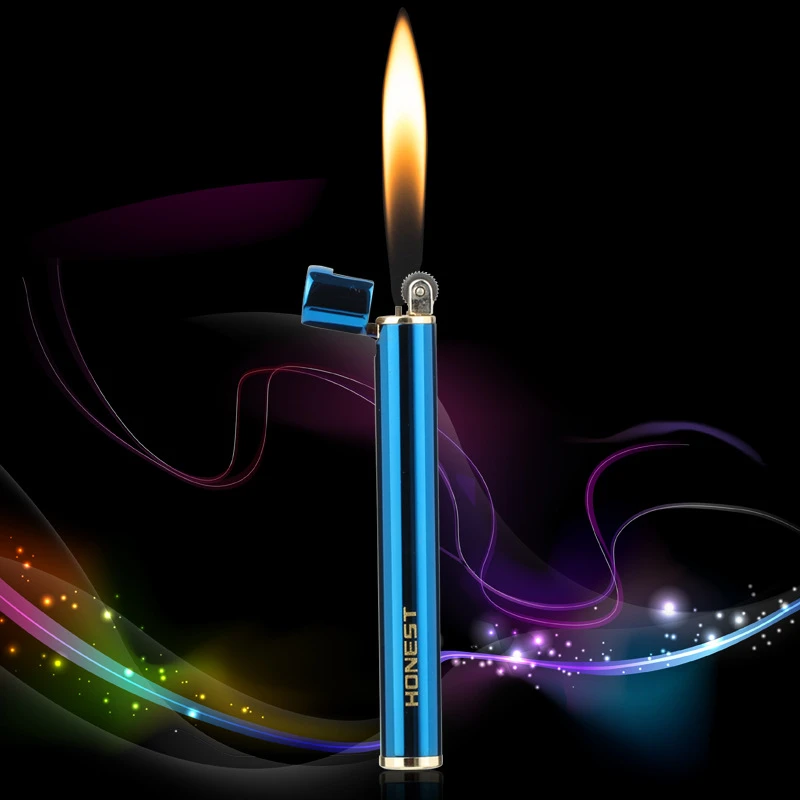 

Metal Cigarette Lighter Free Fire Wheel Pocket Creative Mini Compact Torch Lighter Outdoor Butane Gas Lighter