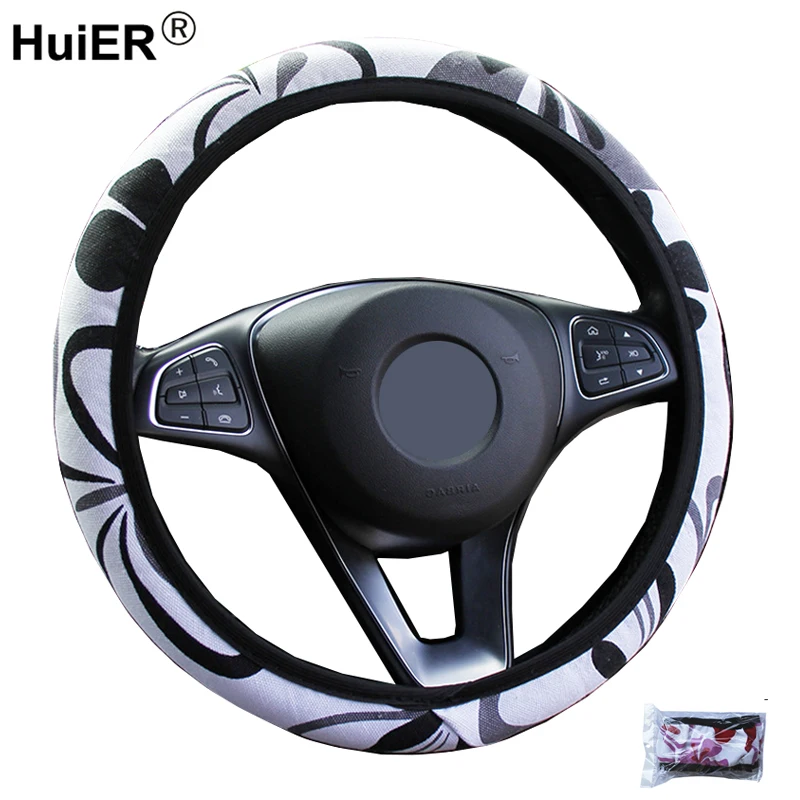 

4 Styles Car Steering Wheel Cover Elastic Braid Cover Auto Funda Volante Universal Volant Anti-Slip Car Accessories Protector