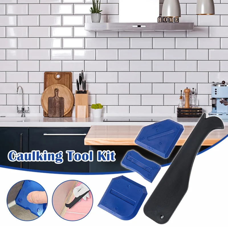 

Набор инструментов для герметизации, силиконовый герметик для кухни, ванной, окон, душа, соединение радиатора, 4 шт.