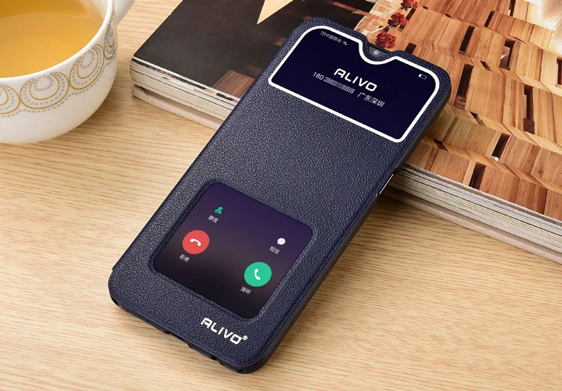 Кожаный чехол для OPPO Reno 2, чехол ALIVO из искусственной кожи с окошком для просмотра, откидной чехол для OPPO Reno2, откидной Чехол, Coque Capa# VA