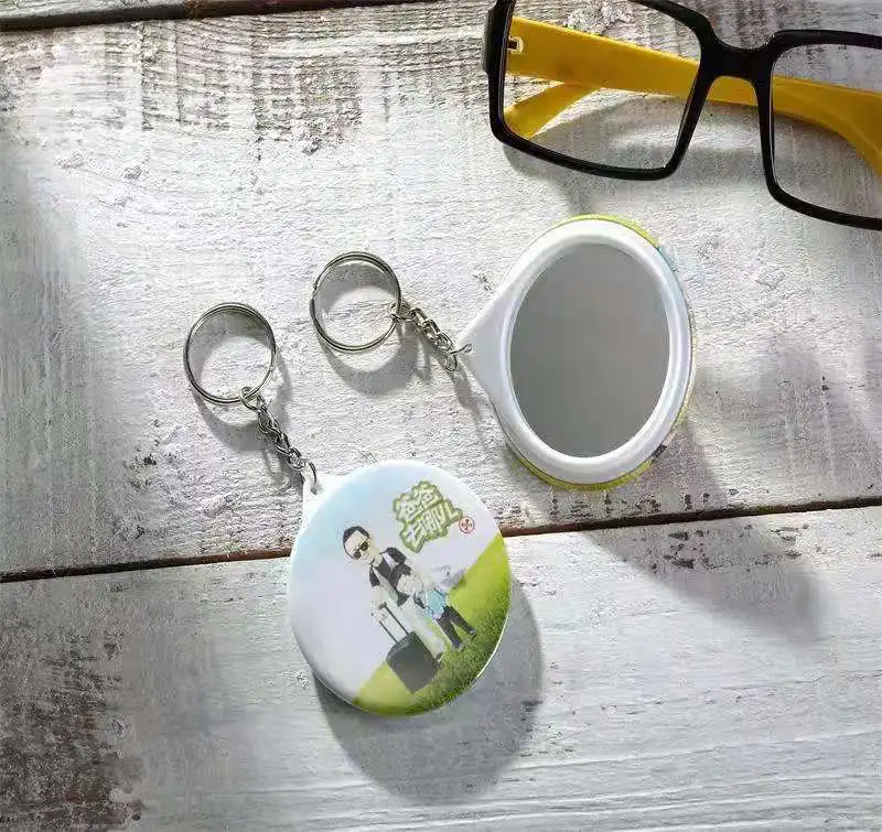 DIY Custom 100set зеркало значок брелок персонализированный индивидуальный на заказ
