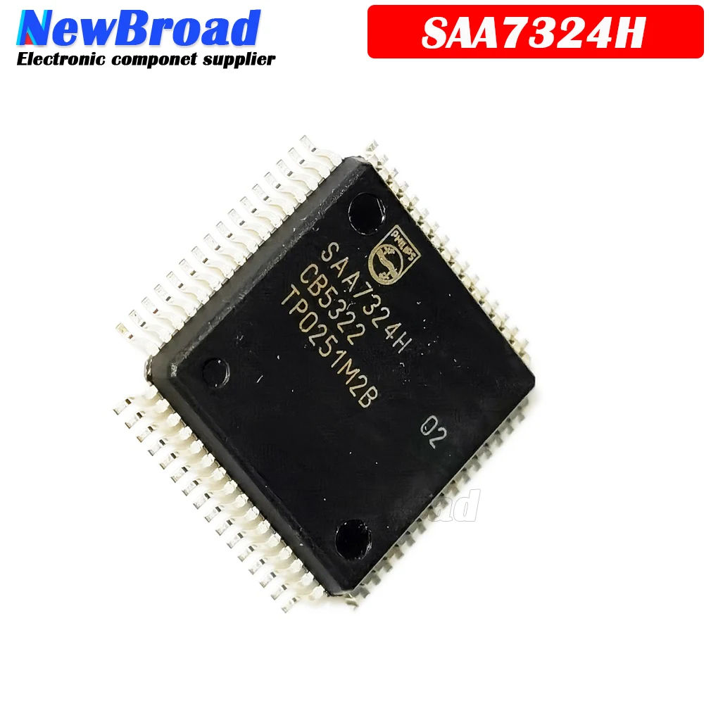 1PCS Audio Decoder SAA7324H SAA7324H/M2B SAA7324T M1 QFP64 IC DIGITAL/CD DAC DECODER | Электронные компоненты и