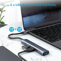 usb c hub 5 in 1 type c card reader pd 60w 20v 3a hub adapter with fast charge port for laptop notebook pc accessories
