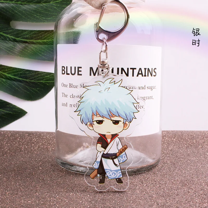 Милые Gintama акриловый брелок новый аниме &quotгинтама&quot цепочка для ключей