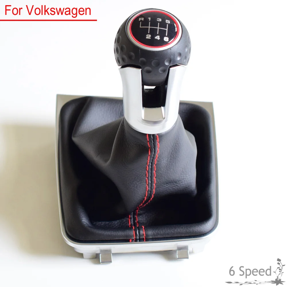 6 Speed Ручная Автомобильная 5/6 скоростная рукоятка для рычага переключения передач гандбол с гетром крышка багажника для Volkswagen VW Golf 7 A7 MK7 VII GTI GTD 13-18 - Название цвета: 6 Speed