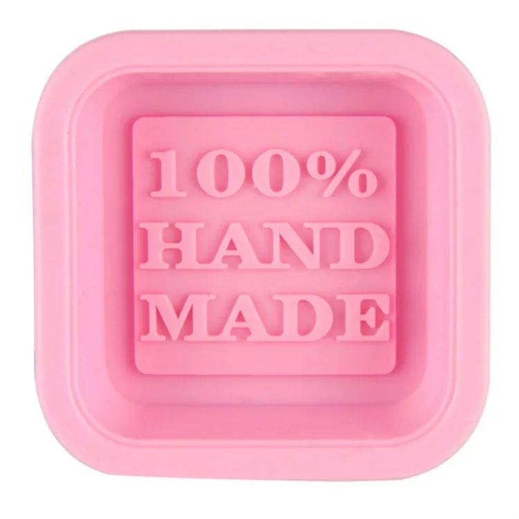 

New Qualified Cute Craft Art Square Pink Soap Molds Silicone Oven Handmade Diy Soap Mold Levert Dropshiping Hot Sale