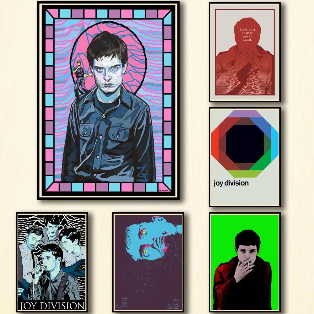22 дизайна плакат Joy Division из белой бумаги рисунок ян Кертис необычная Наклейка на