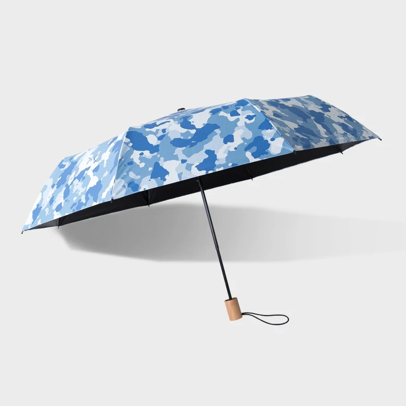 Ручной 3 складной зонт от дождя Для мужчин женщин военный камуфляж ветрозащитный