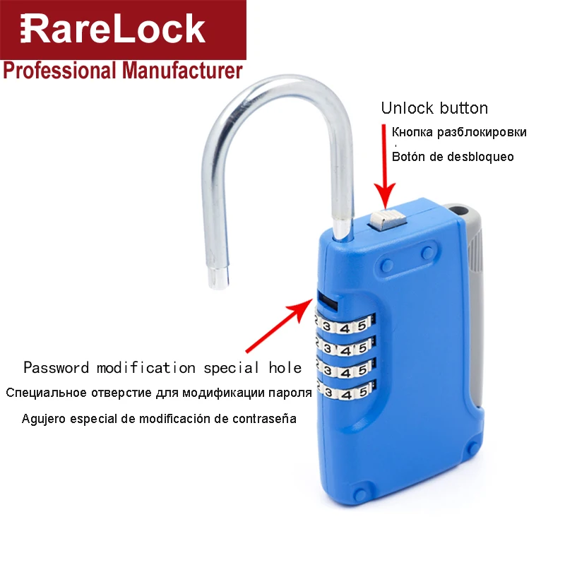 Ящик для хранения ключей Цвет Органайзер Комбинации шкафчик с навесным замком 4