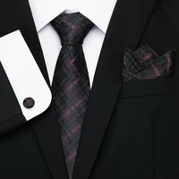 3pcs tie set men bow tie and handkerchief bowtie cufflinks 8cm necktie 100 silk ties for business wedding party hombre
