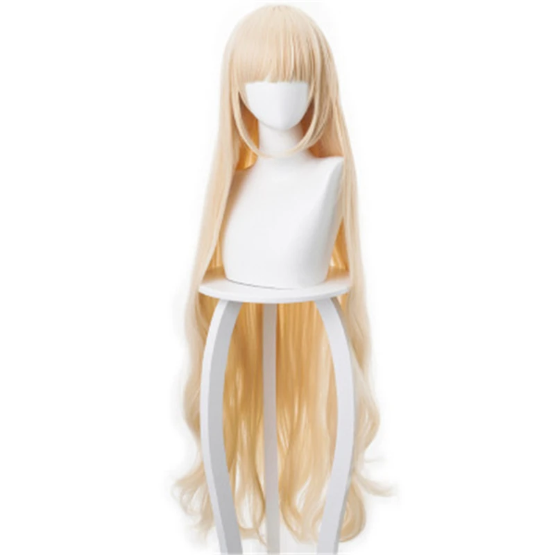 

Game Arknights Nightingale Cosplay Wigs Gold Long Curly Wavy Heat-resistant Fiber Hair Wig Pelucas