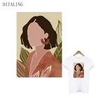 Термонаклейка для одежды, женская, абстрактная, моющаяся