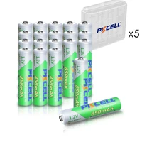 20pcs pkcell aaa battery 850mah 1 2v ni mh aaa low self discharge 3a rechargeable batteries and 5pcs battery box holder aaaaa