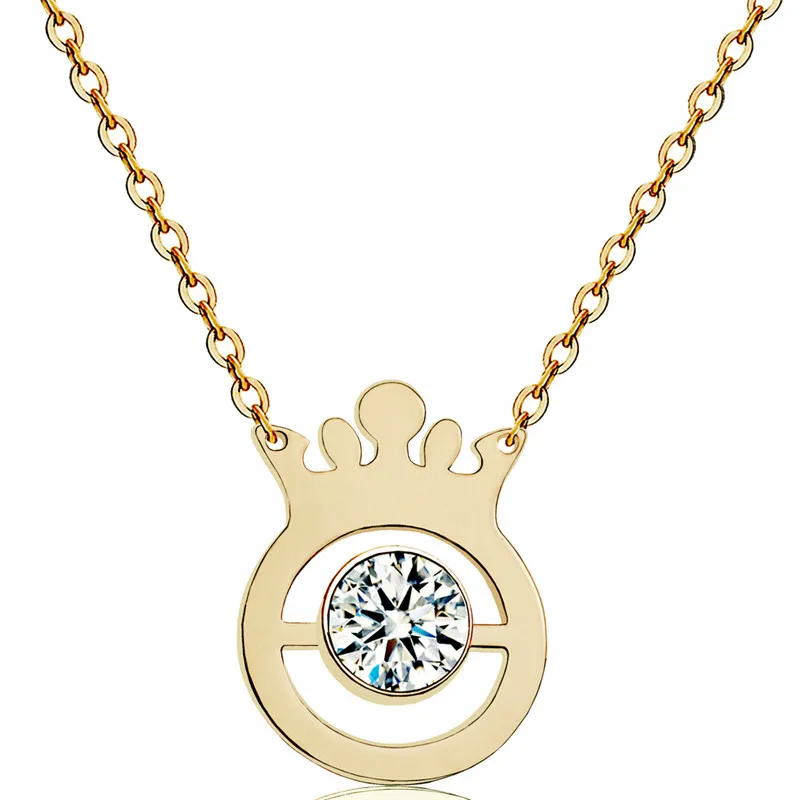 Женское Ожерелье из нержавеющей стали с фианитами|Ожерелья подвеской| |