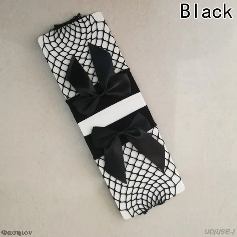 Рождественские носки в сеточку для девочек с милым бантом женские модные новинка