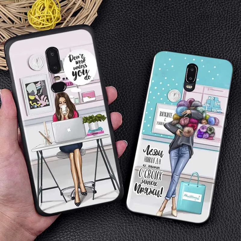 Чехол для принцессы девочки женщины босса кофе oneplus one plus 7 pro 7t 6 t 5 прозрачный