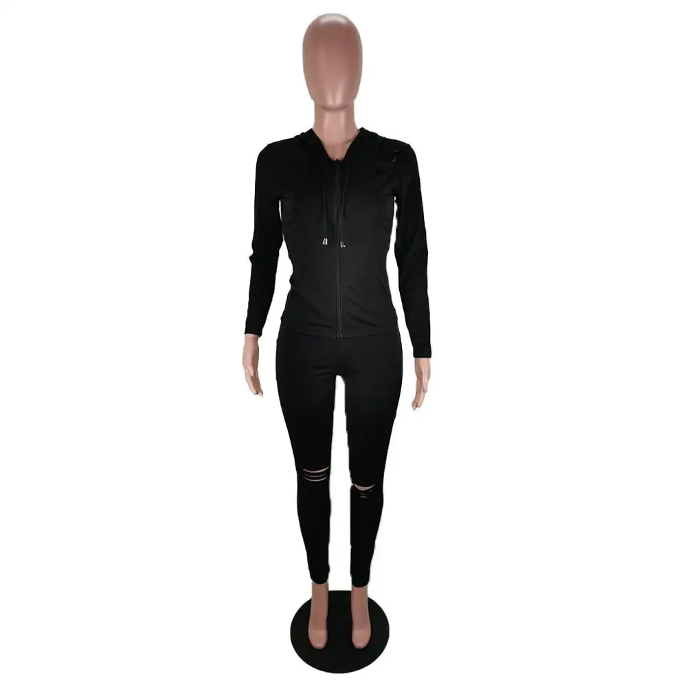 Спортивный костюм Adogirl Женский Повседневный однотонный свитшот с длинным