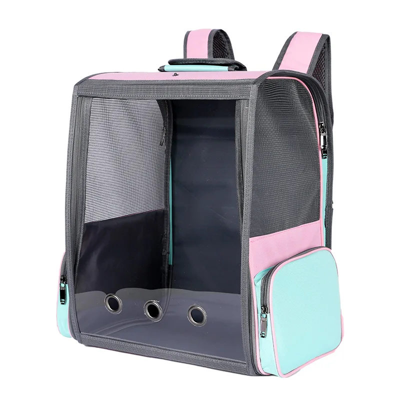 Outdoor Portable Pet Space Capsule Backpack Cat Bag Transparent Mesh Breathable For Cats PVC Folding Dogs | Дом и сад