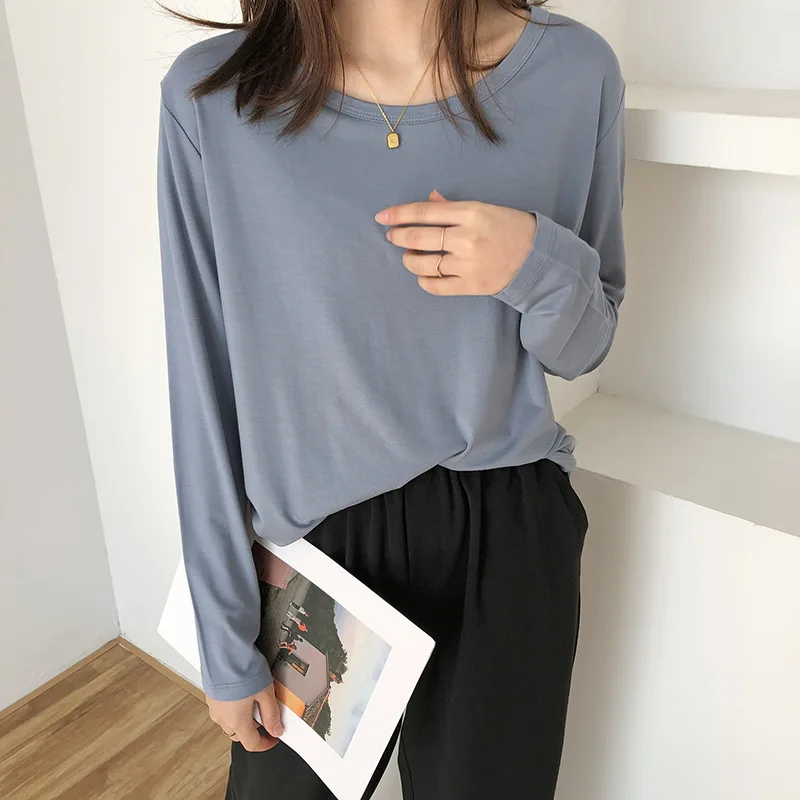 2020 женские яркие цветные тонкие футболки со стоячим воротником женская