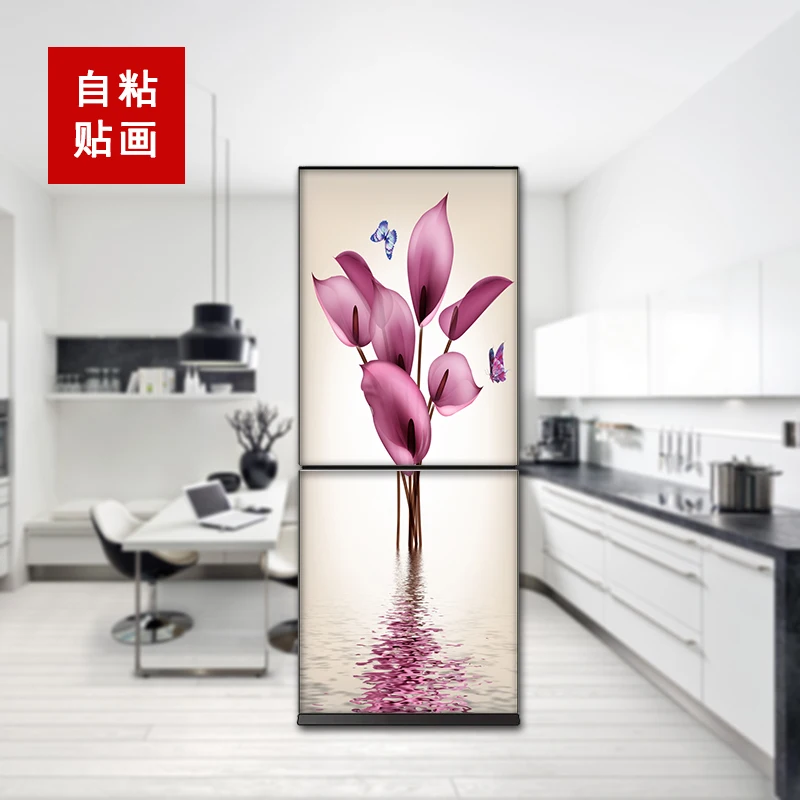 J 60*150 см нордический водонепроницаемый мультяшный магнит на холодильник в шкафу обновленная Настенная Наклейка креативный Милый лось декоративный плакат пленка на холодильник - Цвет: J