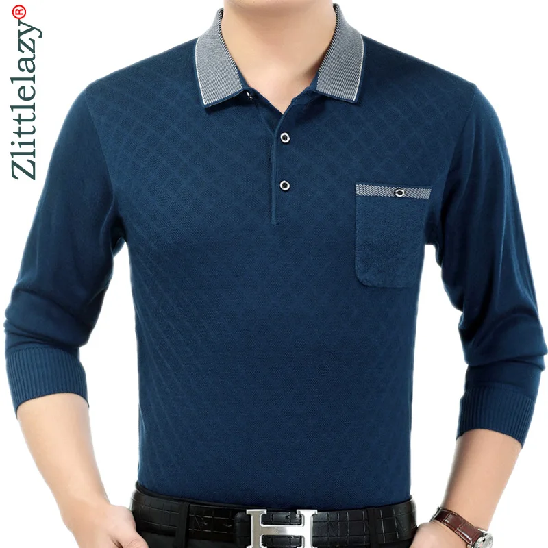 2021 Новый Повседневный пуловер с карманом для мужчин свитер рубашка Джерси одежда