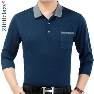 2022 Новый Повседневный пуловер с карманом для мужчин, свитер, рубашка, Джерси, одежда, свитера, мужские модные трикотажные свитера, 8381