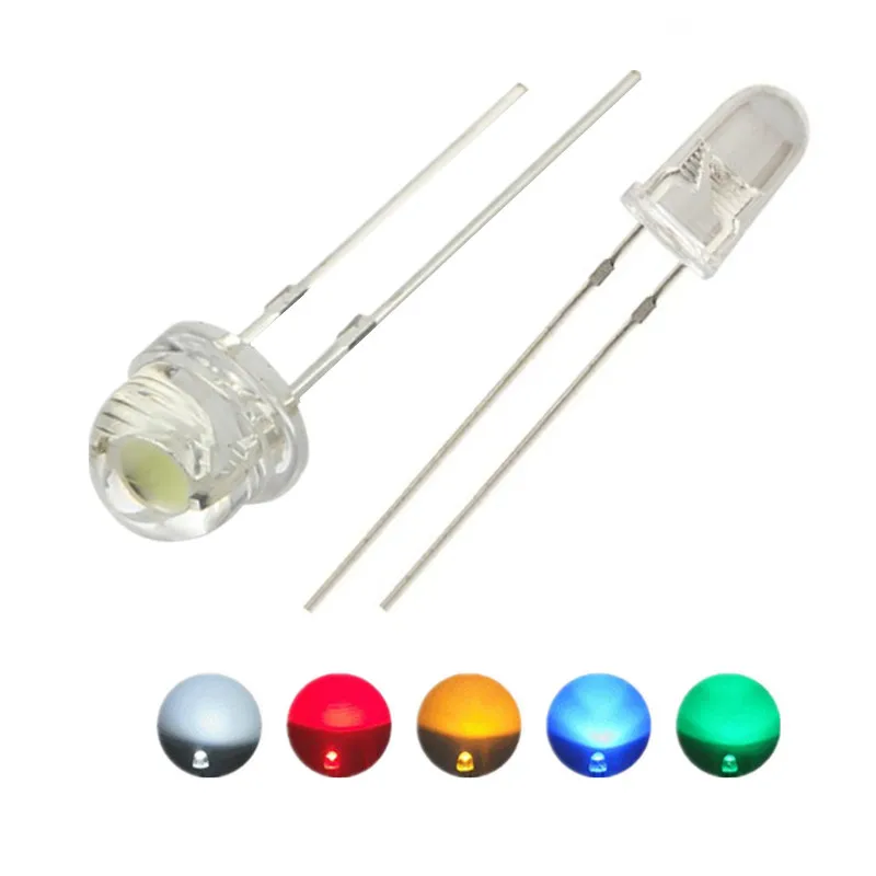 LED 5V 12v 5mm 3mm bead SMD f5 f3 hat/round lamp dip led USB car light white red green blue yellow chip 10pcs free shipping