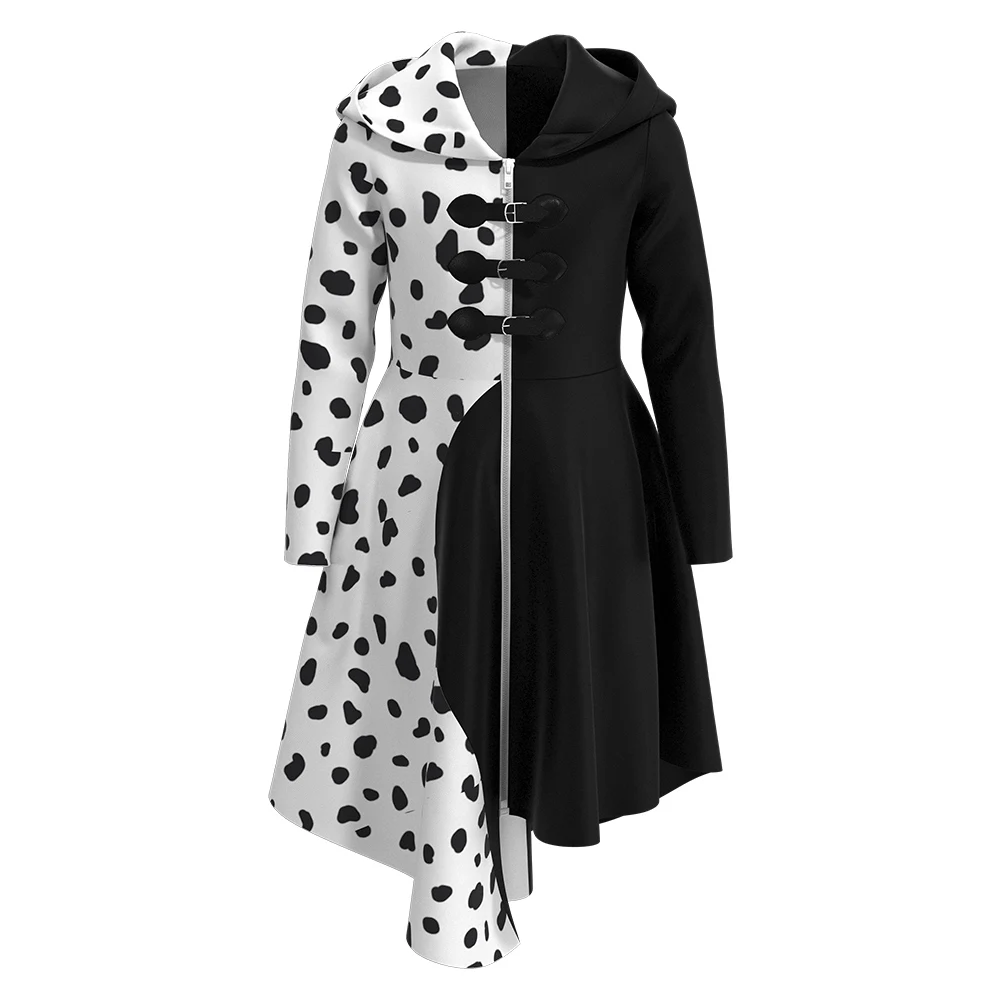 Детский костюм для косплея Cruella наряды костюмы на Хэллоуин карнавальный |