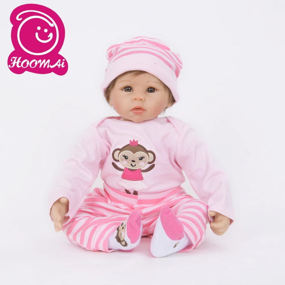 

Hot Sale Bebe Reborn Baby Doll Lovely Soft Silicone Cloth Body Realistic Fashion Doll Newborn Toy Kids Birthday Gifts 18" 45CM