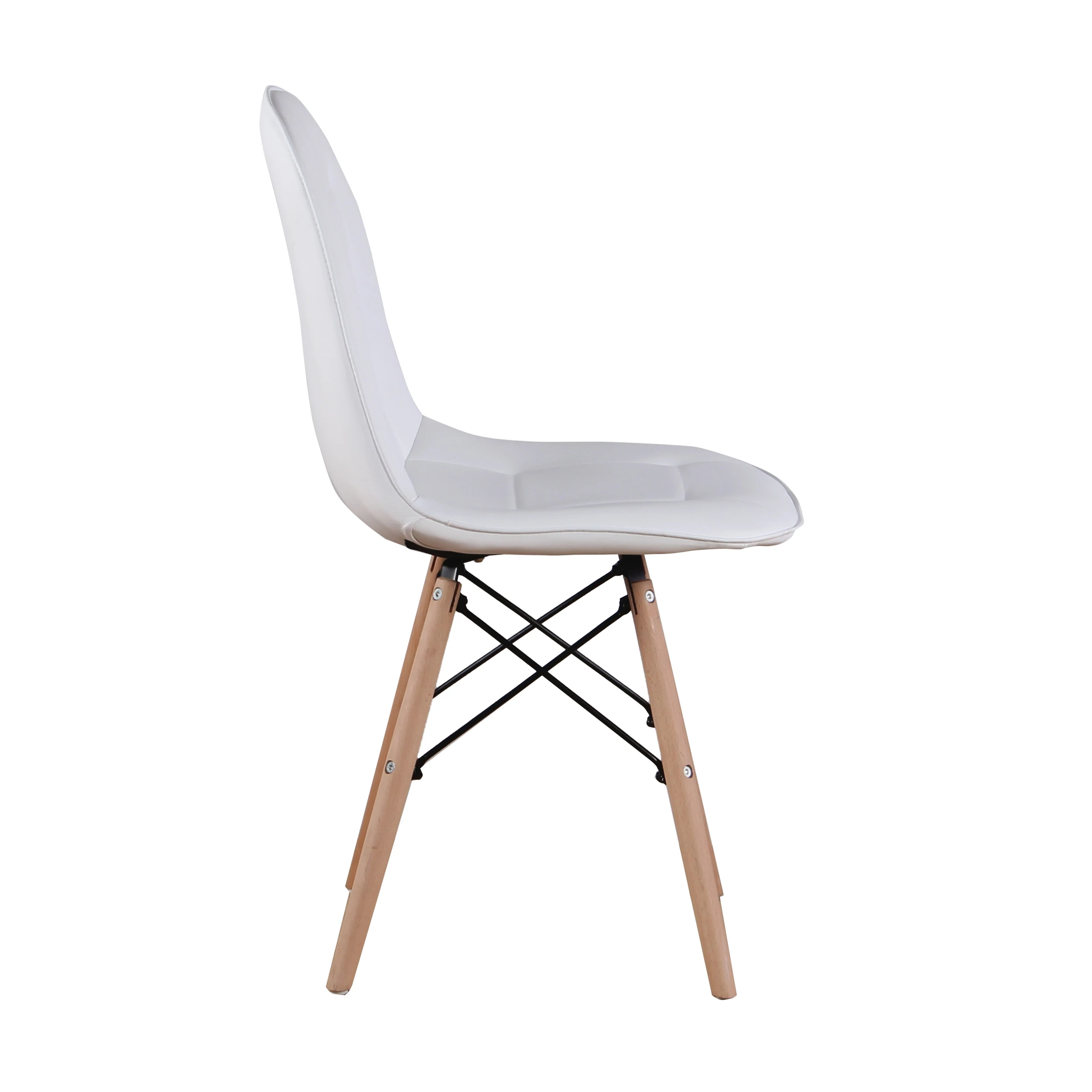 Набор из 4 искусственных обеденных стульев прочная металлическая рама и