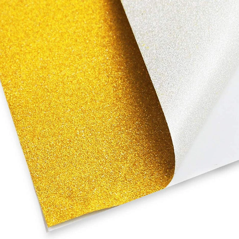 Со сверкающими золотистыми проклееные винил Стекло металл изготовление