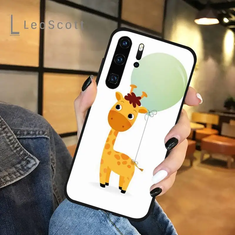 

Cute cartoon giraffe Phone Case For Huawei honor Mate P 9 10 20 30 40 Pro 10i 7 8 a x Lite nova 5t
