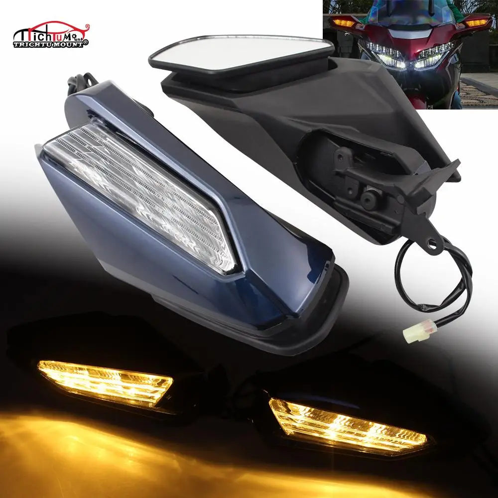 

Светильник указатель поворота на боковое зеркало заднего вида для мотоцикла Honda Goldwing GL1800 GL 1800 2018-2020, аксессуары для мотоциклов