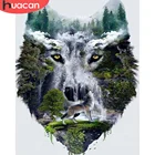 Картина по номерам HUACAN, животное волка, уникальный подарок, ручная роспись, картина по номерам, водопад для гостиной