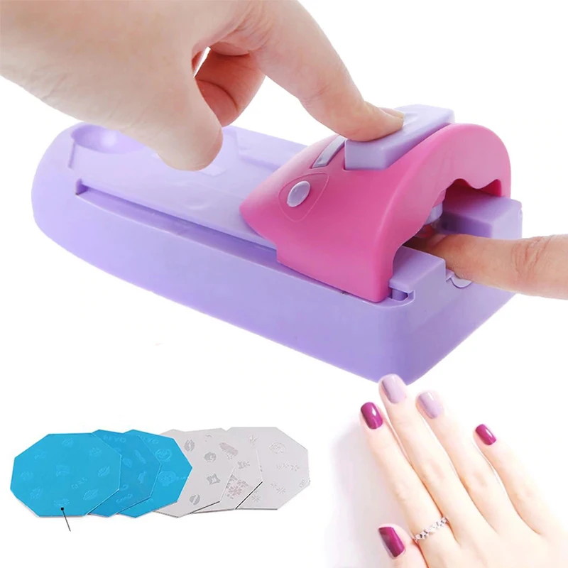 DIY Дизайн ногтей штамп для дизайна печатная машина рисования металла тарелки с