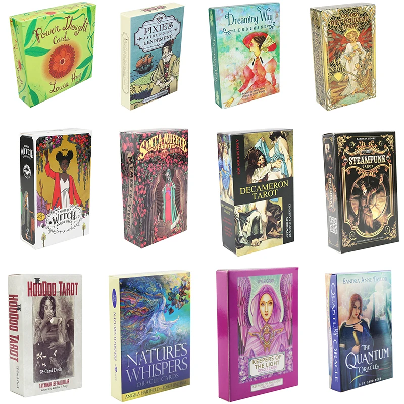 

Witch Tarot Card Oracle Card Divination Personal Use Tarot Cards Deck Game English Version Board Party Game QR Code Manual