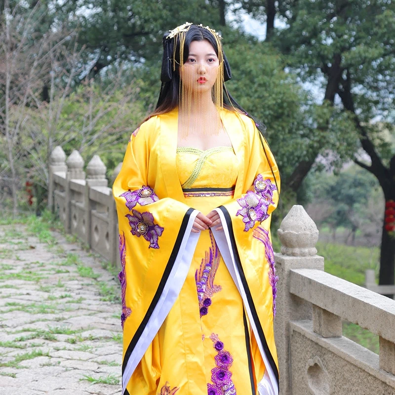 

Traditional Chinese Costume Ancient Tang suit Wu Meiniang hanfu Drama Costume beautiful photo Queen princess Drama stage female