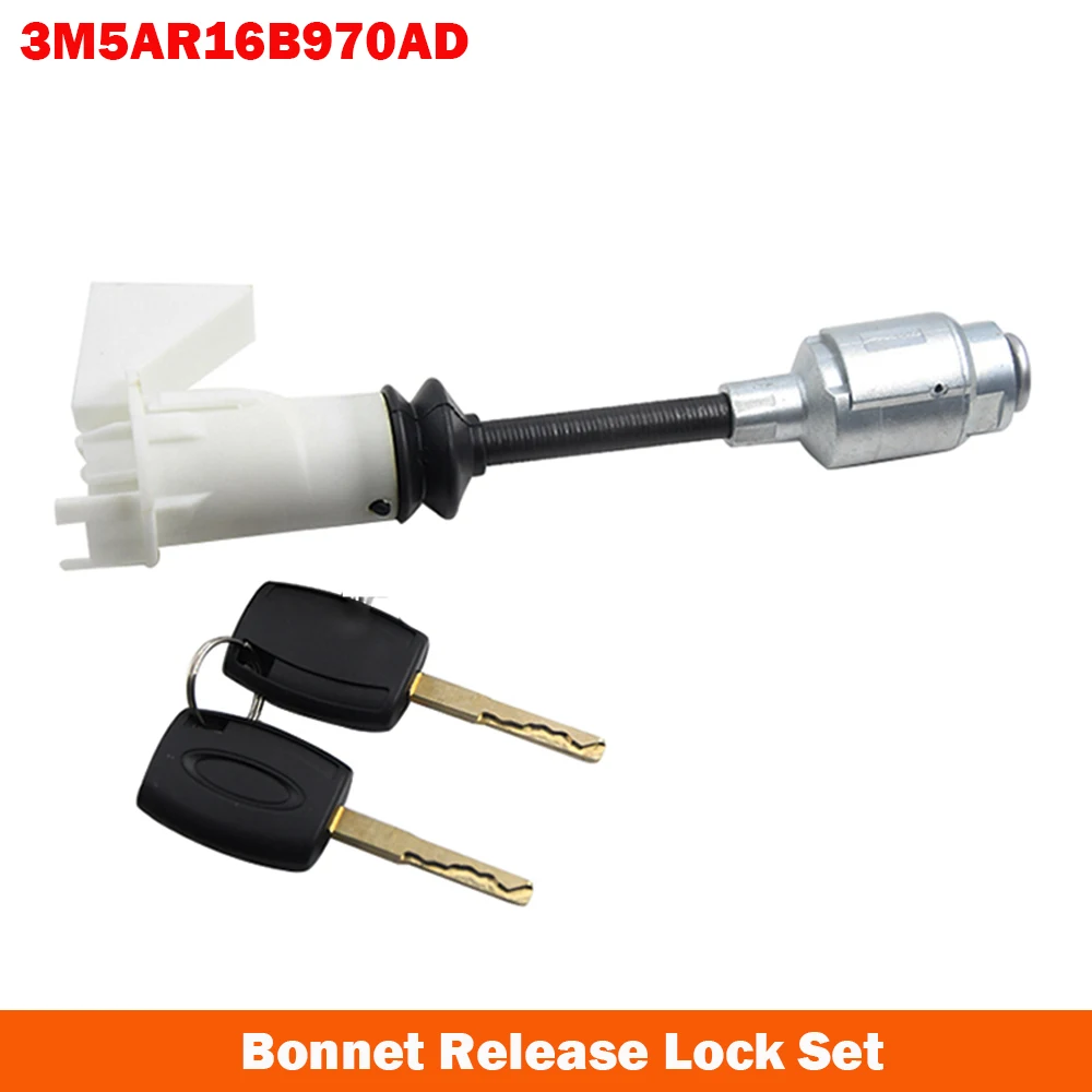 

Short Type Rod Bonnet Release Lock Latch Repair Kit Key Set For Ford- Focus C-MAX 2003-2007 MK2 2004-2012 3M5AR16B970AD 4556337