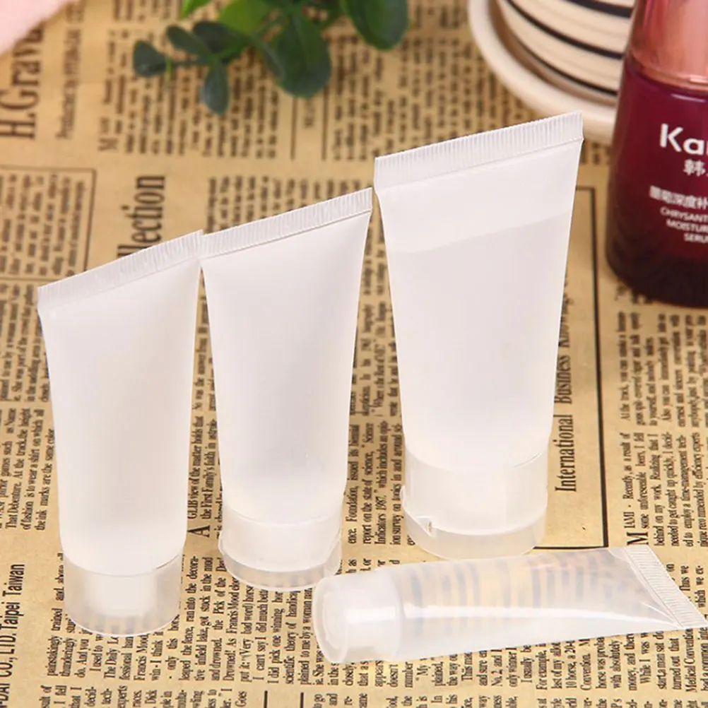 

10pcs Travel Bottle Refillable Plastic Squeeze Bottle for Cream Facial Cleanser Toner