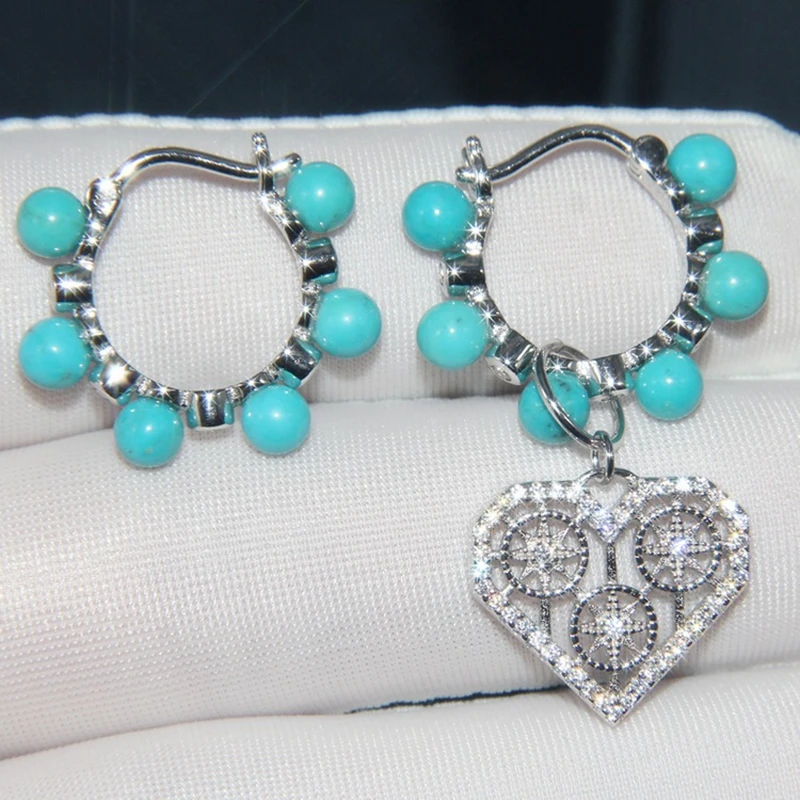 Горячая 925 стерлингового серебра полые любовь сердце звезды Асимметричная