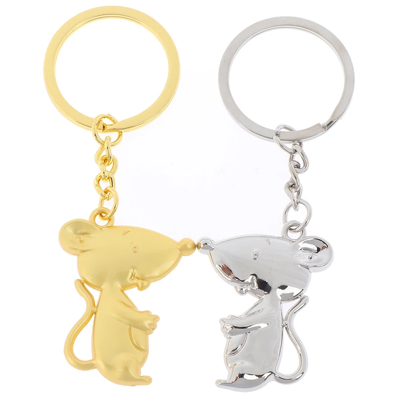

2020 Mouse Year Keyring Rat Keychain Fashion Animal Car Bag Pendant Key Chain Keyring For Women Gift 2 Styles
