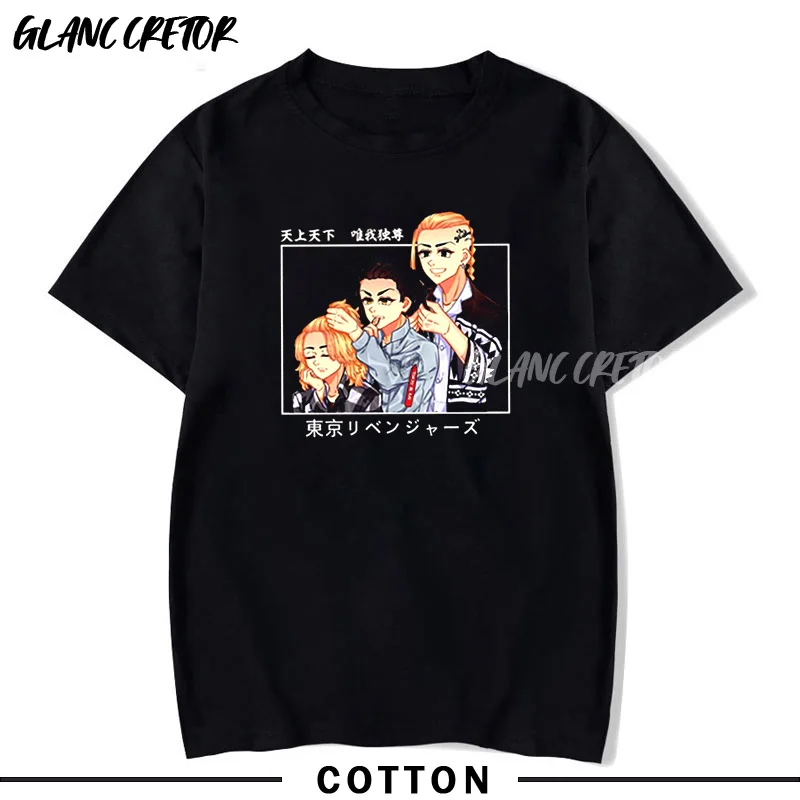 

2021 Tokyo Revengers T Shirt Men Streetwear Harajuku Japanese Anime T-Shirt Short Sleeve Cotton Summer Tee Handsome Top
