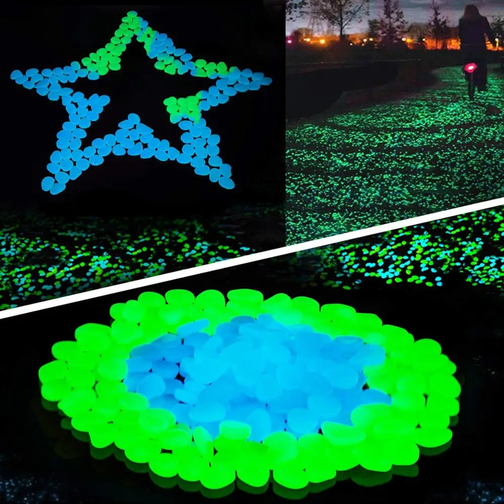 25/50 шт садовые камни Светящиеся в темноте декоративная галька открытый бассейн