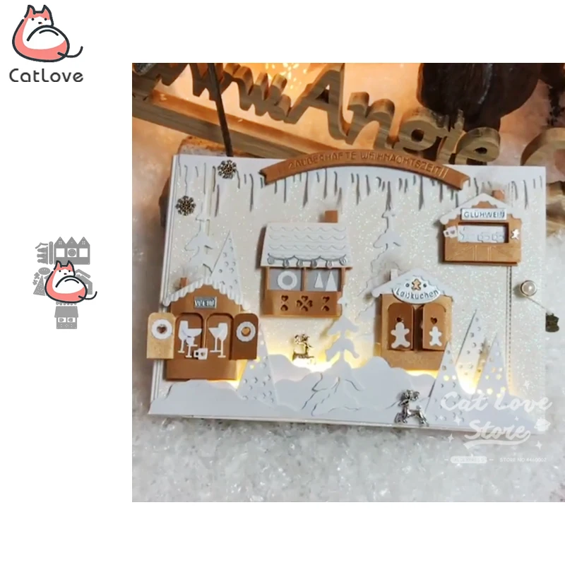 Серия Sweet House металлические режущие штампы трафарет для скрапбукинга высечки