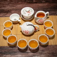 12pcsset tea cups teappot tea strainer gongdaobei teaware exquisite ceramic tea infuser chinese puer oolong kung fu tea set