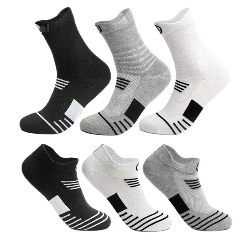 

Spring Autumn Men's Sport Socks Breathable Cotton Cycling Basketball Football Soccer Running Trekking Travel Socks EU39-44