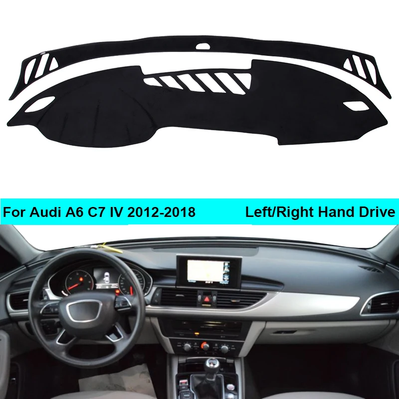 

For Audi A6 C7 IV 2012 - 2018 LHD RHD 2 Layers Car Dashboard Cover Carpet Cape Rug Shade Carpet Dashmat Pad 2017 2016 2015 2014