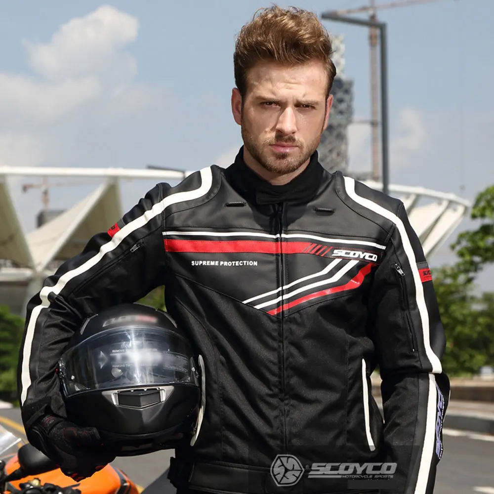 Мотоциклетная куртка SCOYCO кожаные мужские мотоциклетные куртки