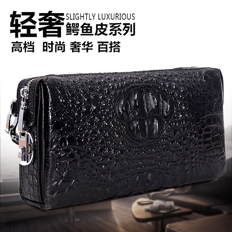 2020 new crocodile  bag real leather  code lock hand bag business fashion large-capacity hand bag