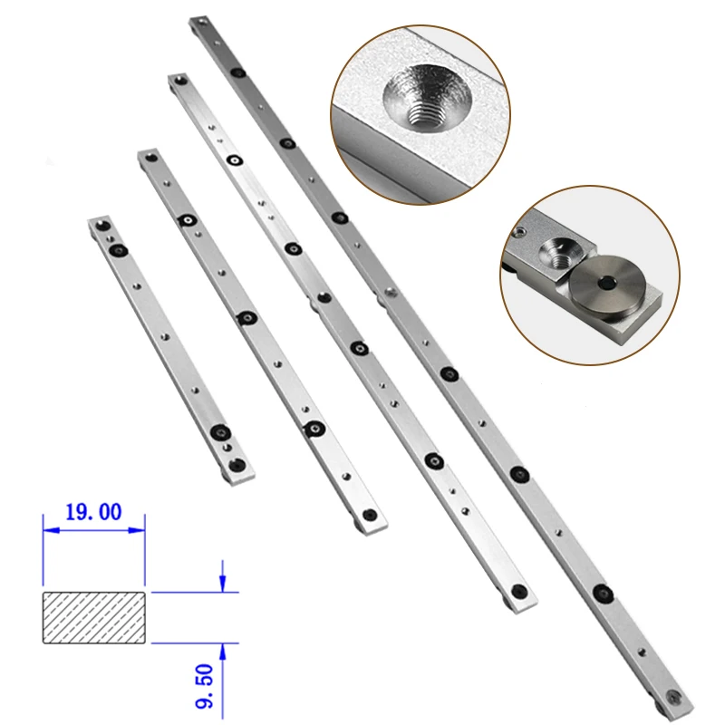 

Woodworking Aluminium alloy T-tracks Slot 300/450/650/850mm Miter Bar Slider Table Saw Miter Gauge Rod Woodworking DIY Tools